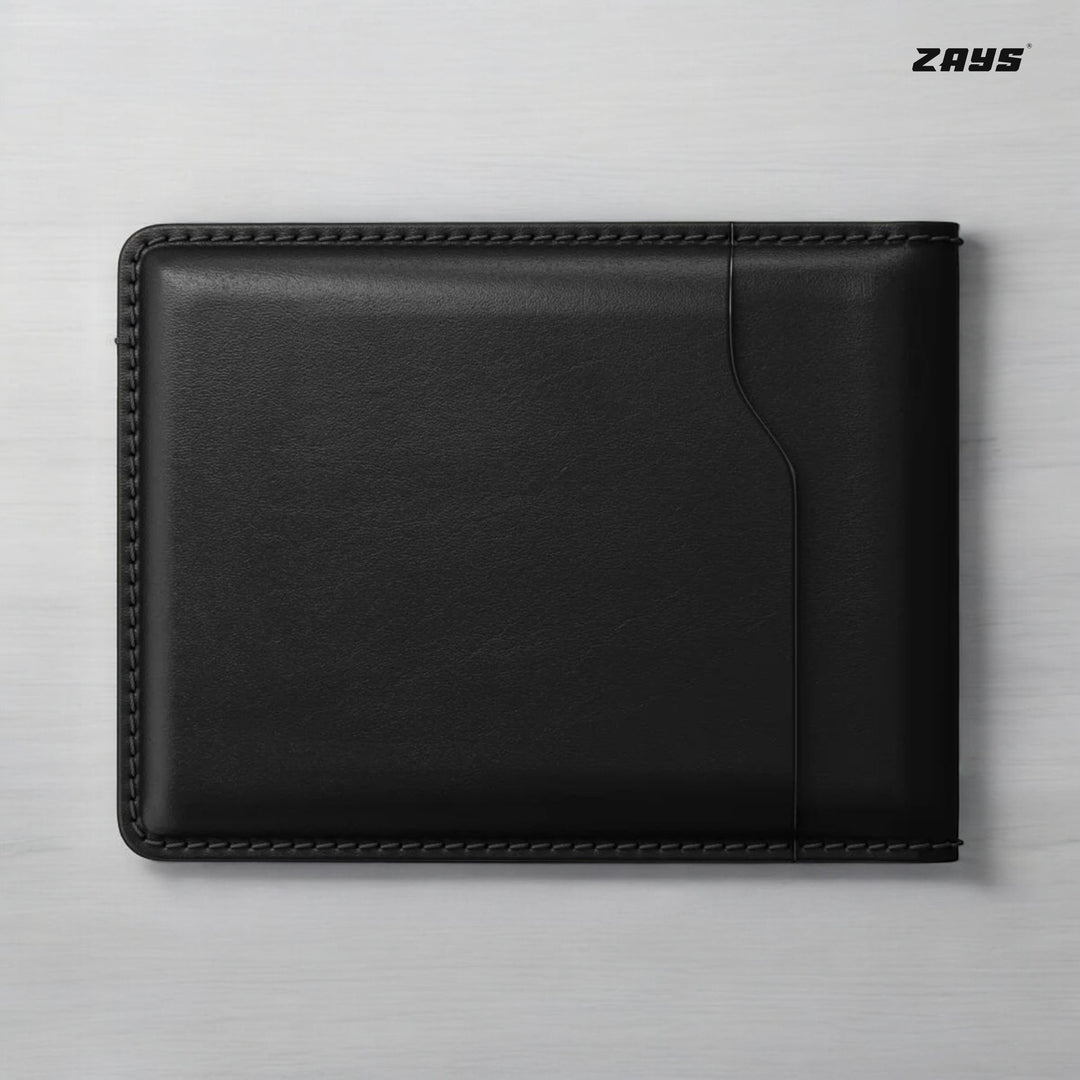 Zays Premium Leather Handcrafted Super Slim Bifold Short Wallet