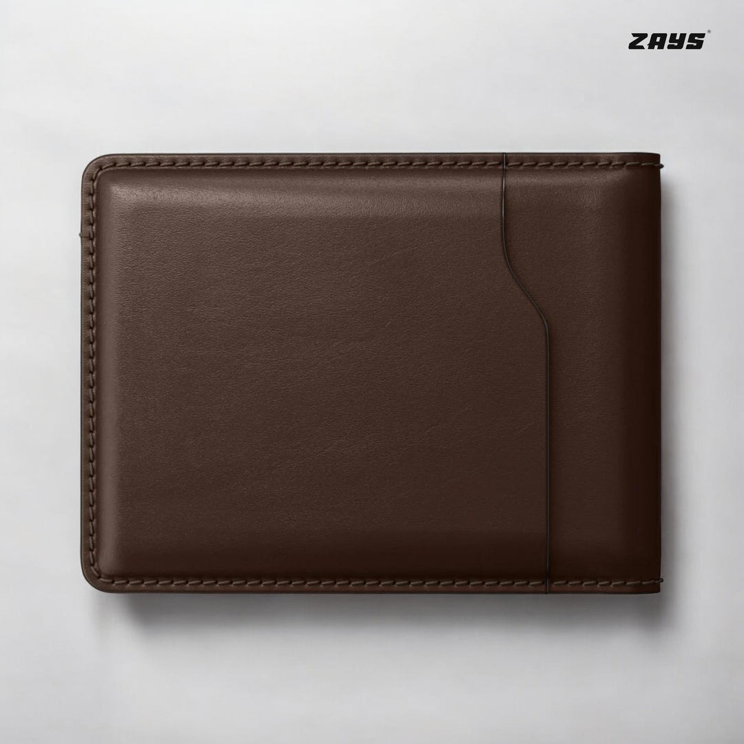 Zays Premium Leather Handcrafted Super Slim Bifold Short Wallet