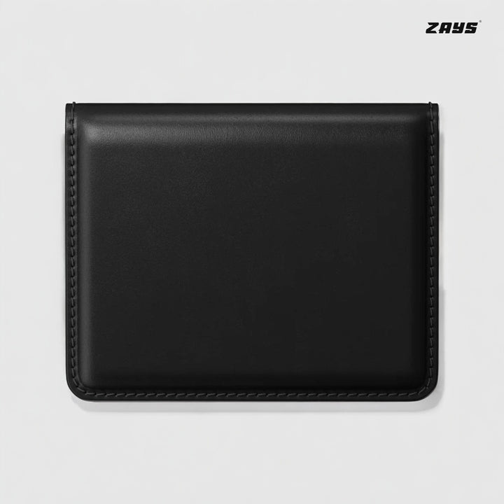 Zays Premium Leather Handcrafted Super Slim Card Holder Mini Wallet