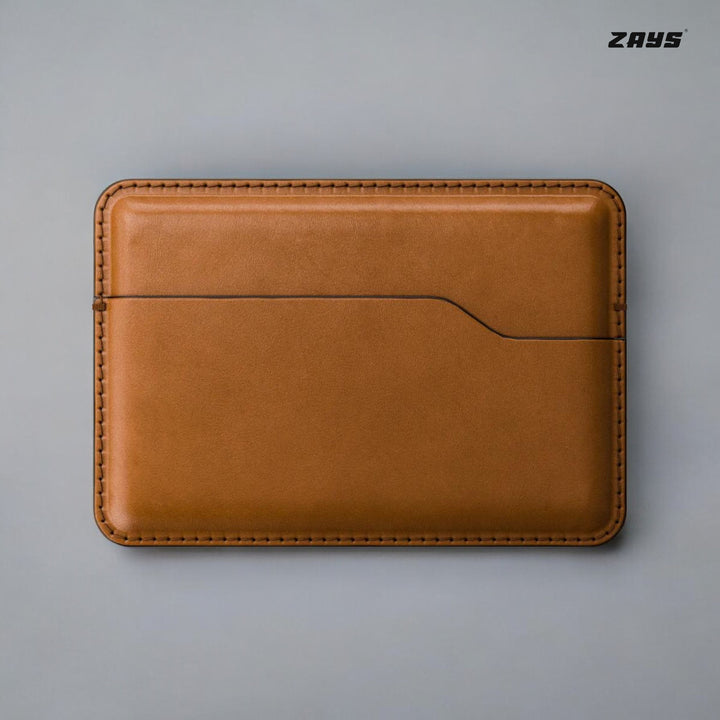 Zays Premium Leather Handcrafted Super Slim Card Holder Mini Wallet