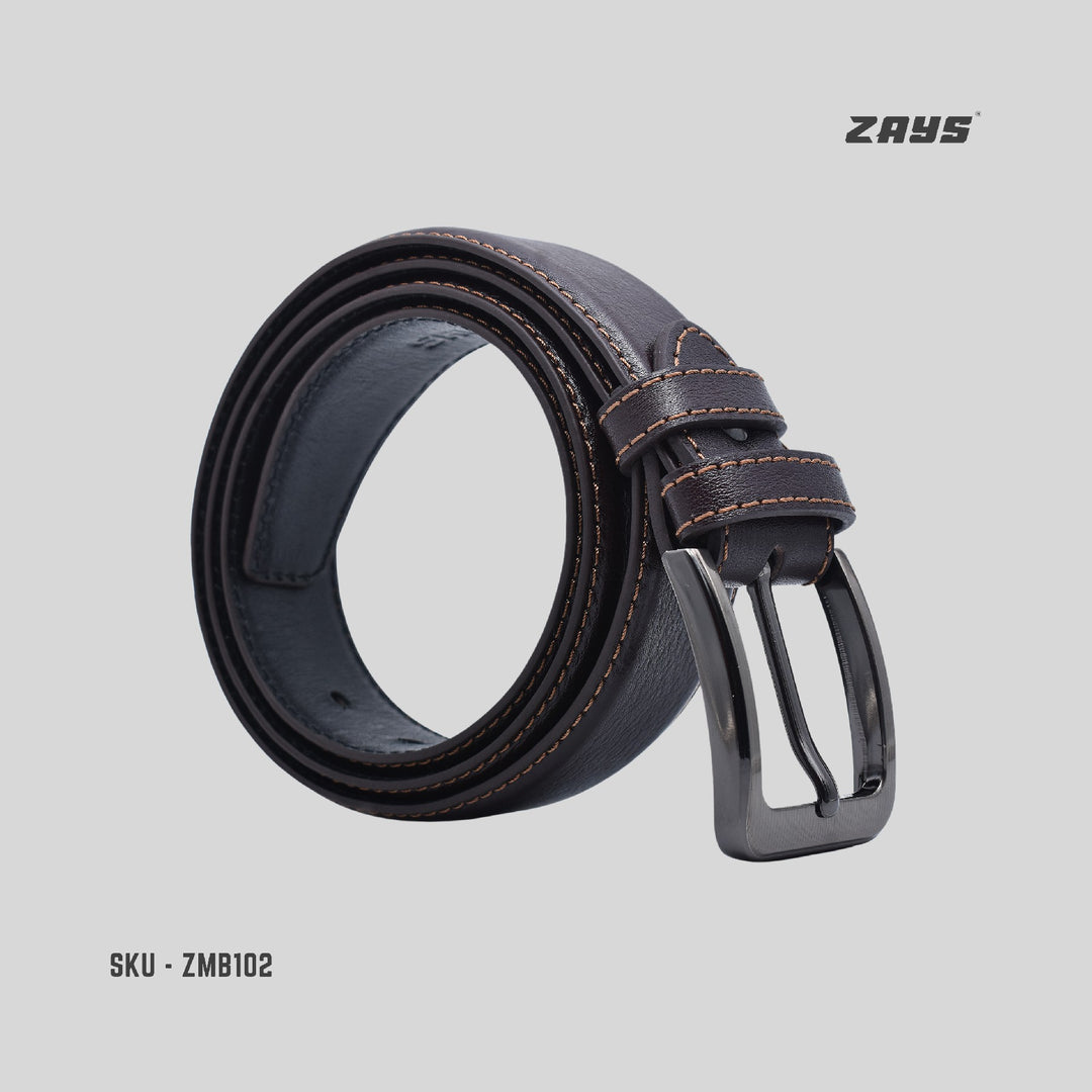 Zays Oversized Genuine Leather Belt for Men | Handcrafted 100% Full-Grain Leather | Durable & Adjustable Plus Size Belt (50"-70") | Classic Metal Buckle | Stylish Leather Belt for Jeans, Formal & Casual Wear | Perfect for Larger Waist Sizes 40" and Above