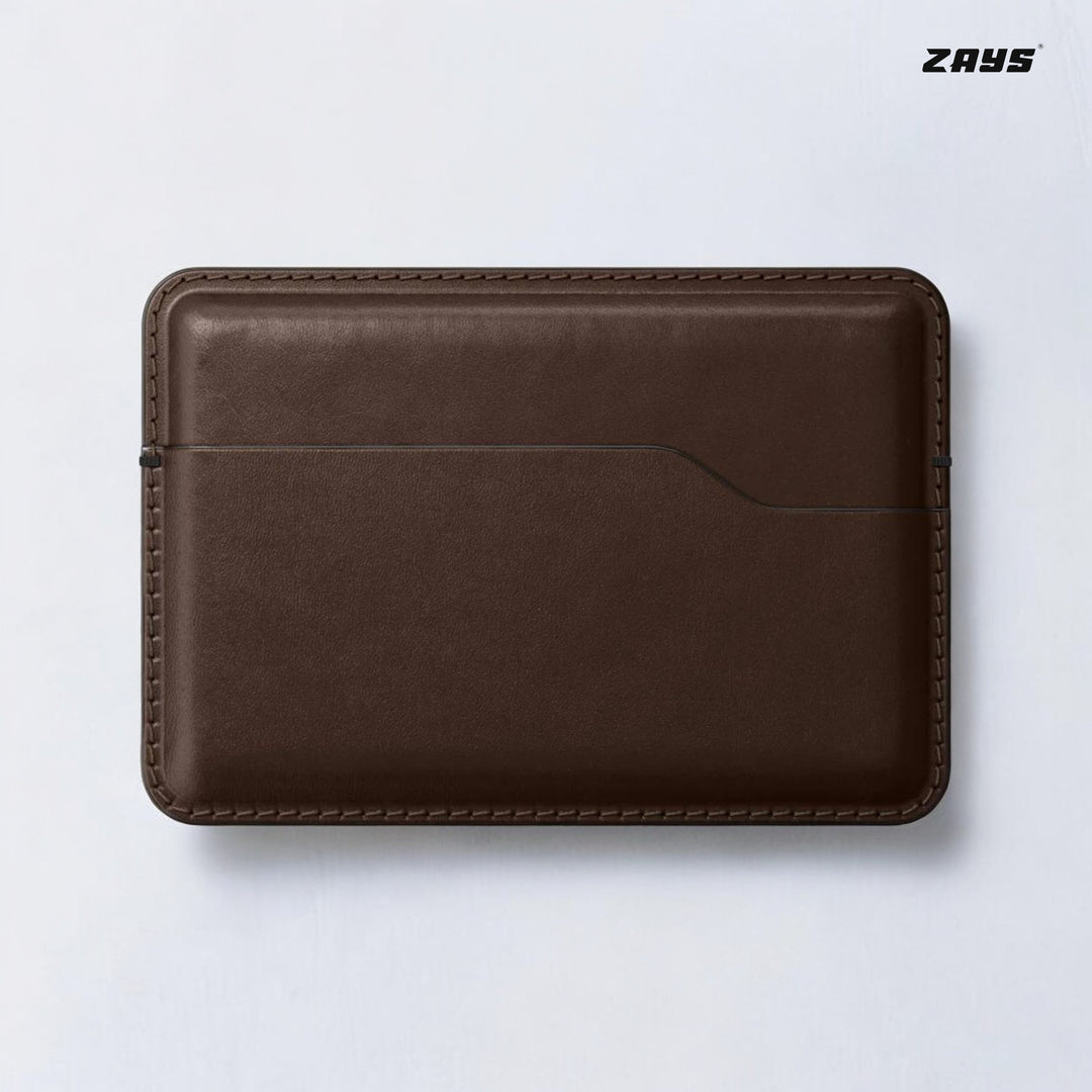 Zays Premium Leather Handcrafted Super Slim Card Holder Mini Wallet