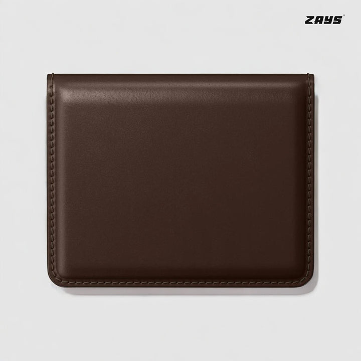 Zays Premium Leather Handcrafted Super Slim Card Holder Mini Wallet