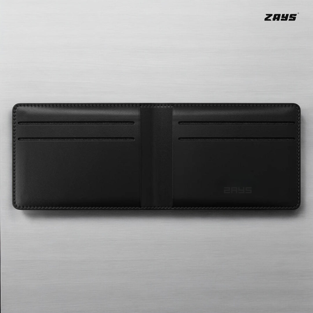 Zays Premium Leather Handcrafted Super Slim Bifold Short Wallet