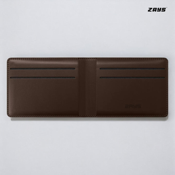 Zays Premium Leather Handcrafted Super Slim Bifold Short Wallet