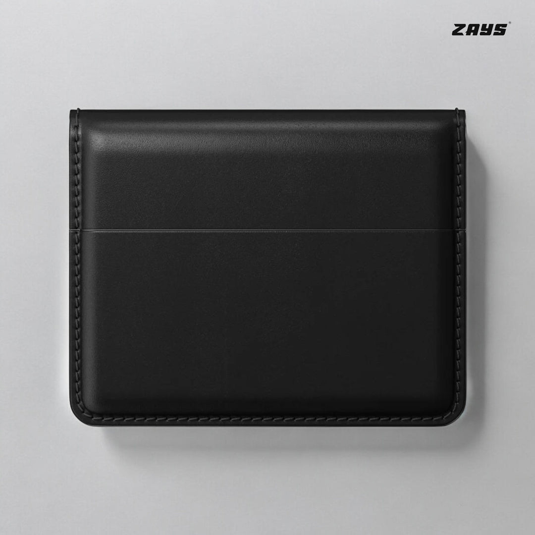 Zays Premium Leather Handcrafted Super Slim Card Holder Mini Wallet