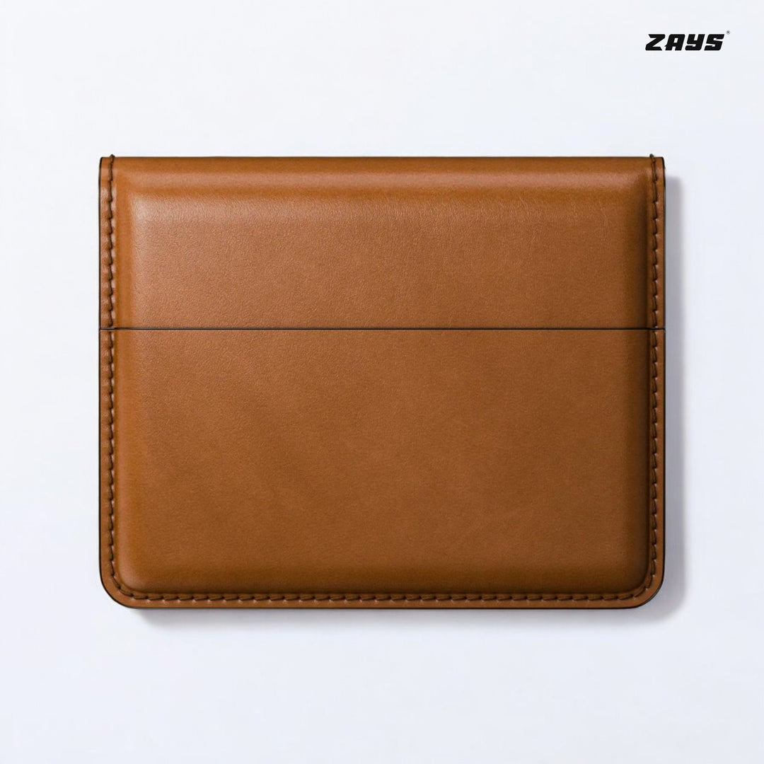 Zays Premium Leather Handcrafted Super Slim Card Holder Mini Wallet