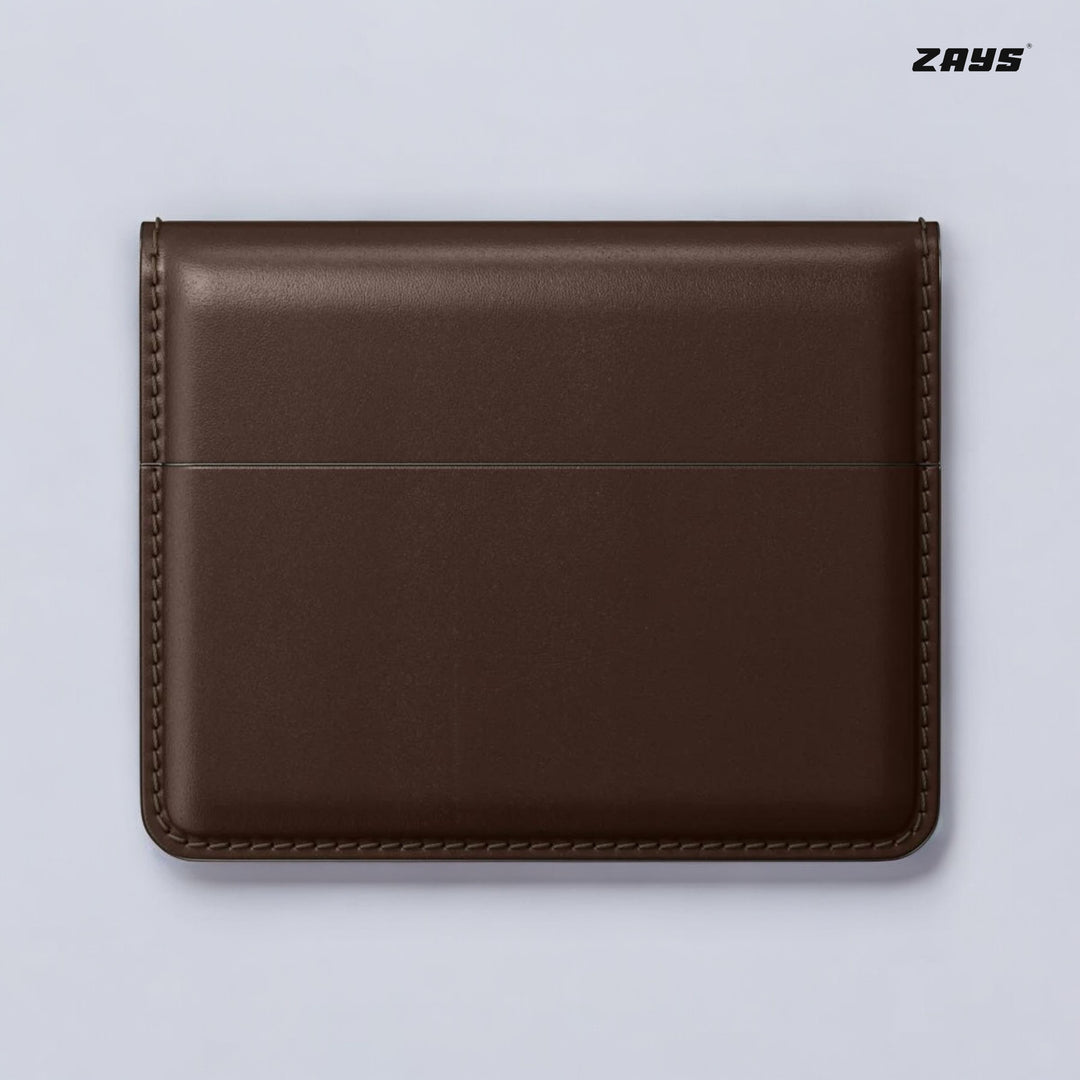 Zays Premium Leather Handcrafted Super Slim Card Holder Mini Wallet