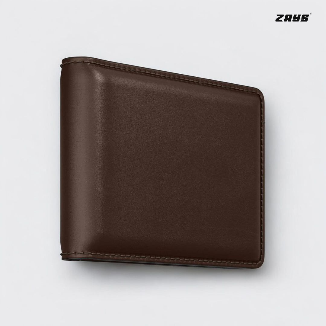 Zays Premium Leather Handcrafted Super Slim Bifold Short Wallet