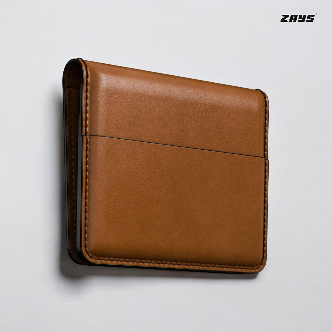 Zays Premium Leather Handcrafted Super Slim Card Holder Mini Wallet