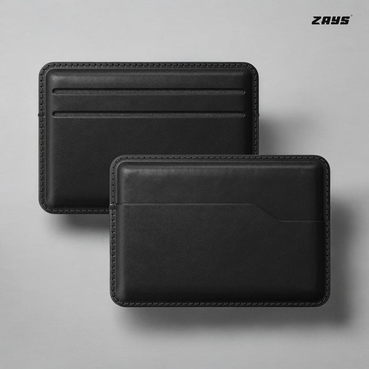 Zays Premium Leather Handcrafted Super Slim Card Holder Mini Wallet