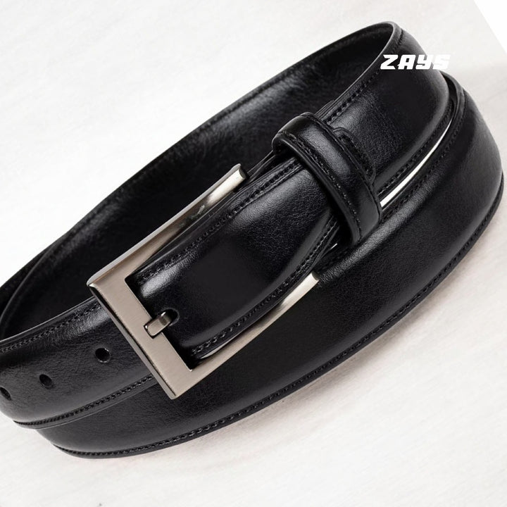 Zays Oversized Genuine Leather Belt for Men | Handcrafted 100% Full-Grain Leather | Durable & Adjustable Plus Size Belt (50"-70") | Classic Metal Buckle | Stylish Leather Belt for Jeans, Formal & Casual Wear | Perfect for Larger Waist Sizes 40" and Above