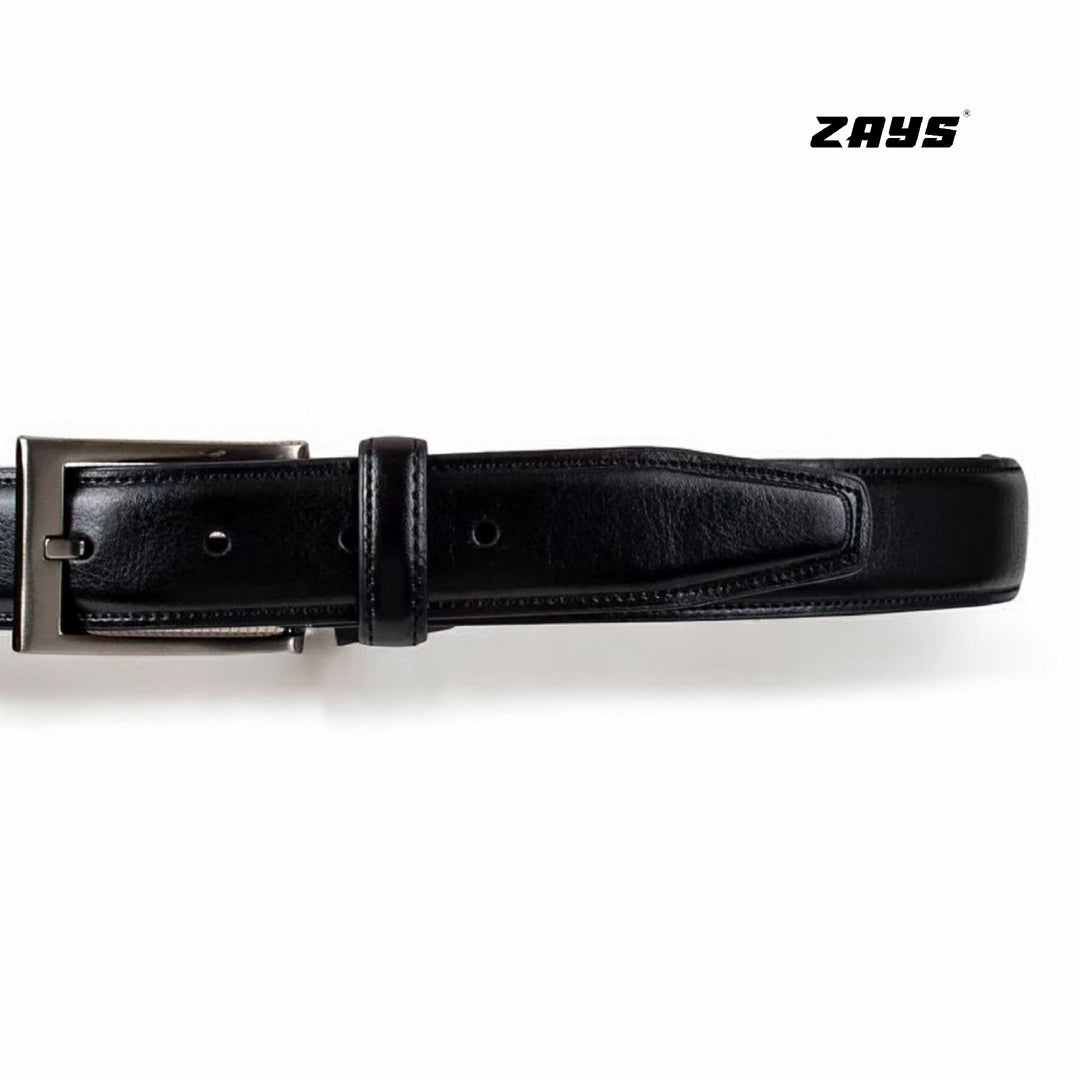 Zays Oversized Genuine Leather Belt for Men | Handcrafted 100% Full-Grain Leather | Durable & Adjustable Plus Size Belt (50"-70") | Classic Metal Buckle | Stylish Leather Belt for Jeans, Formal & Casual Wear | Perfect for Larger Waist Sizes 40" and Above