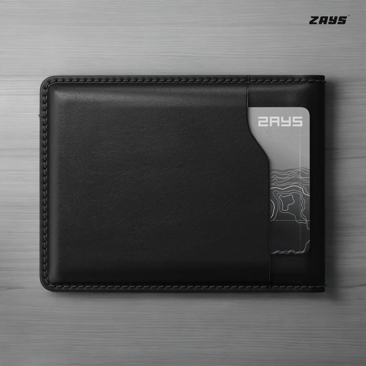 Zays Premium Leather Handcrafted Super Slim Bifold Short Wallet