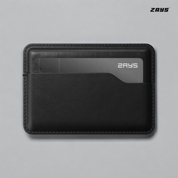 Zays Premium Leather Handcrafted Super Slim Card Holder Mini Wallet