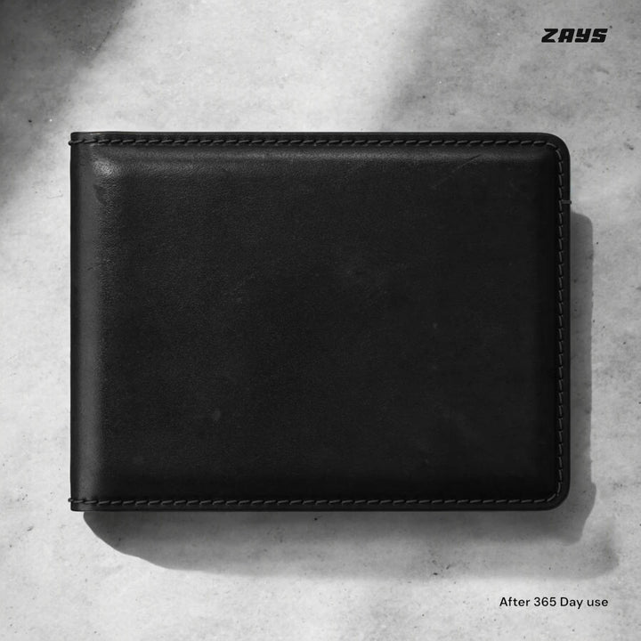 Zays Premium Leather Handcrafted Super Slim Bifold Short Wallet