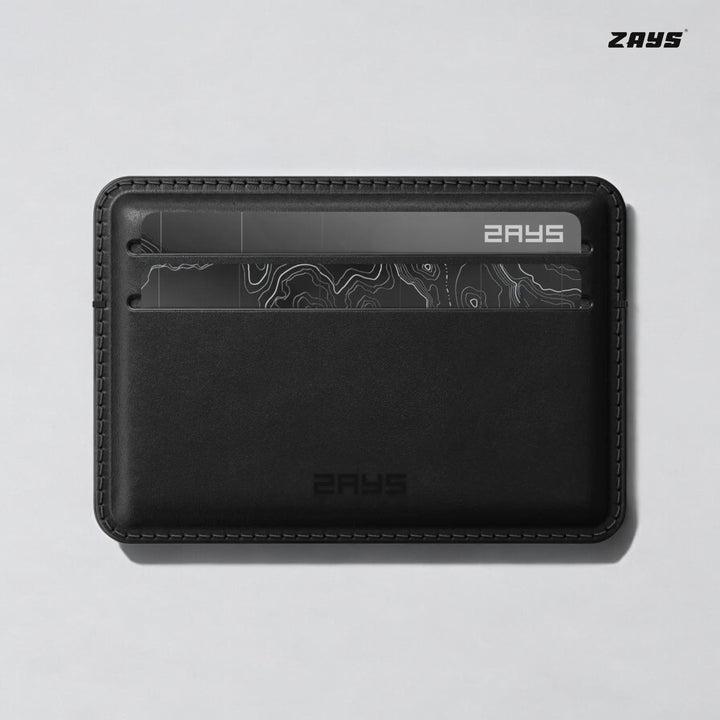 Zays Premium Leather Handcrafted Super Slim Card Holder Mini Wallet