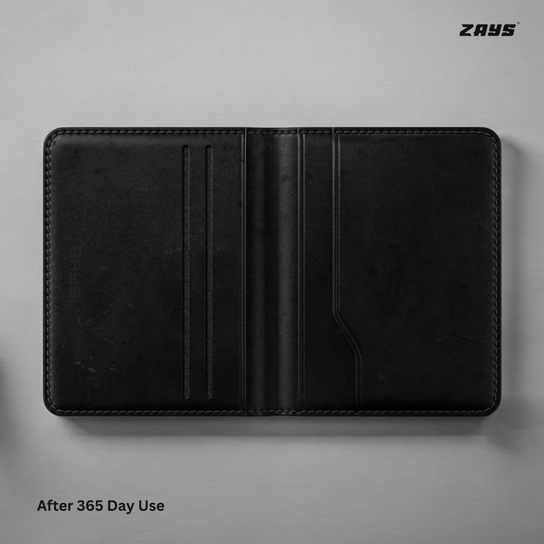 Zays Premium Leather Handcrafted Super Slim Card Holder Mini Wallet