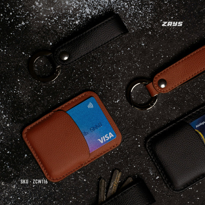 Zays Premium Leather Handcrafted Super Slim Card Holder Mini Wallet