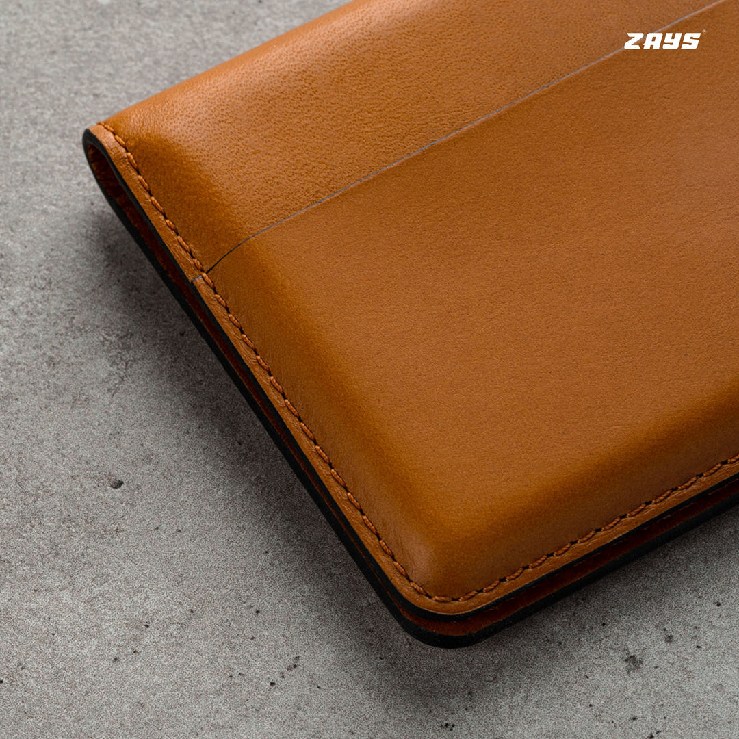 Zays Premium Leather Handcrafted Super Slim Card Holder Mini Wallet