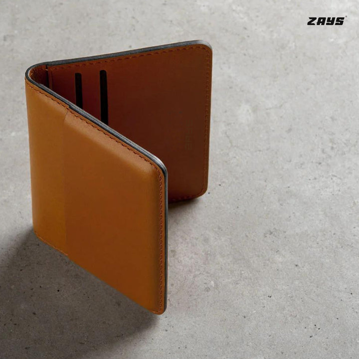 Zays Premium Leather Handcrafted Super Slim Card Holder Mini Wallet