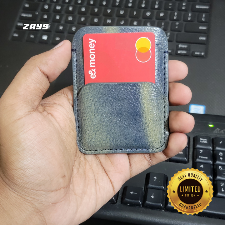 ZAYS Premium Handcrafted Leather Card Holder Mini Wallet for Unisex (Limited Edition) LE01