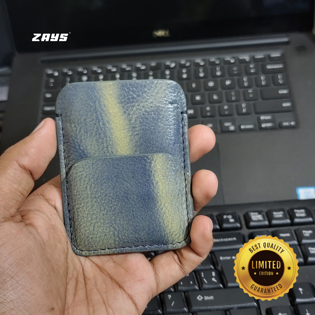 ZAYS Premium Handcrafted Leather Card Holder Mini Wallet for Unisex (Limited Edition) LE01