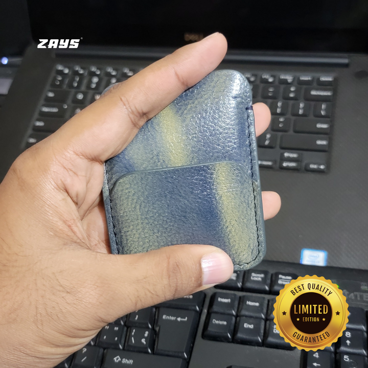 ZAYS Premium Handcrafted Leather Card Holder Mini Wallet for Unisex (Limited Edition) LE01