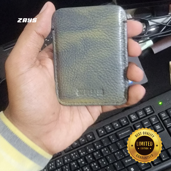 ZAYS Premium Handcrafted Leather Card Holder Mini Wallet for Unisex (Limited Edition) LE01