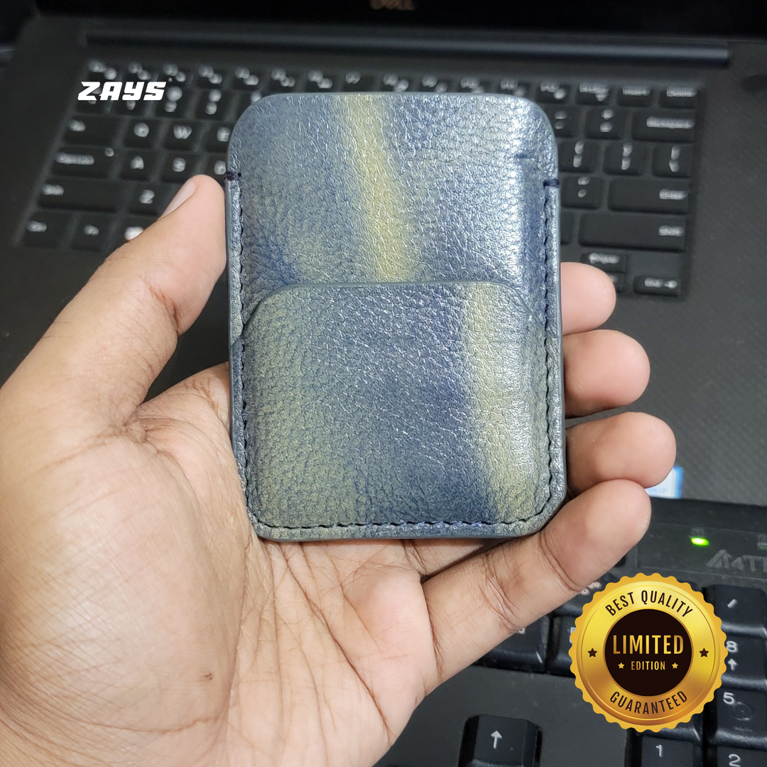 ZAYS Premium Handcrafted Leather Card Holder Mini Wallet for Unisex (Limited Edition) LE01