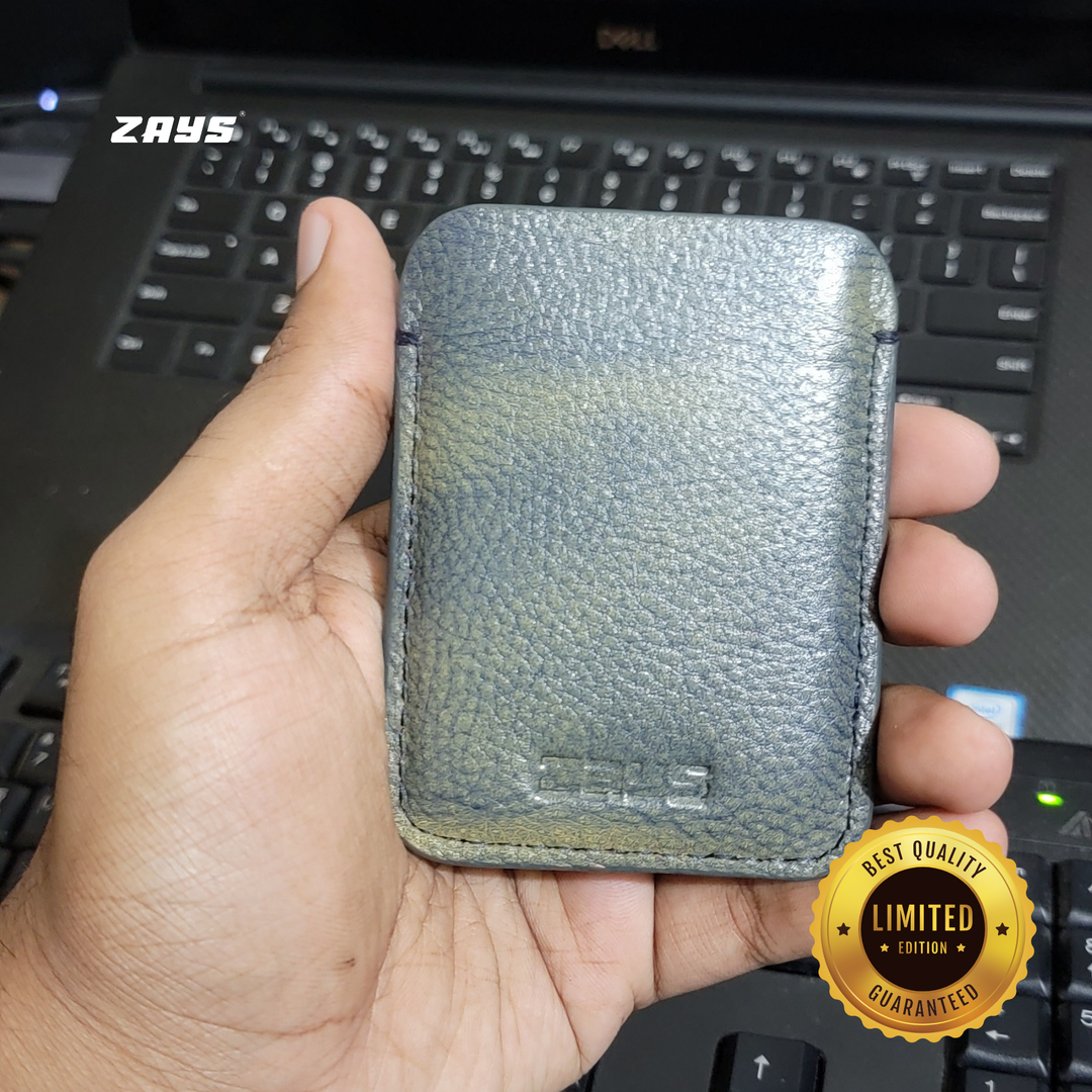 ZAYS Premium Handcrafted Leather Card Holder Mini Wallet for Unisex (Limited Edition) LE01