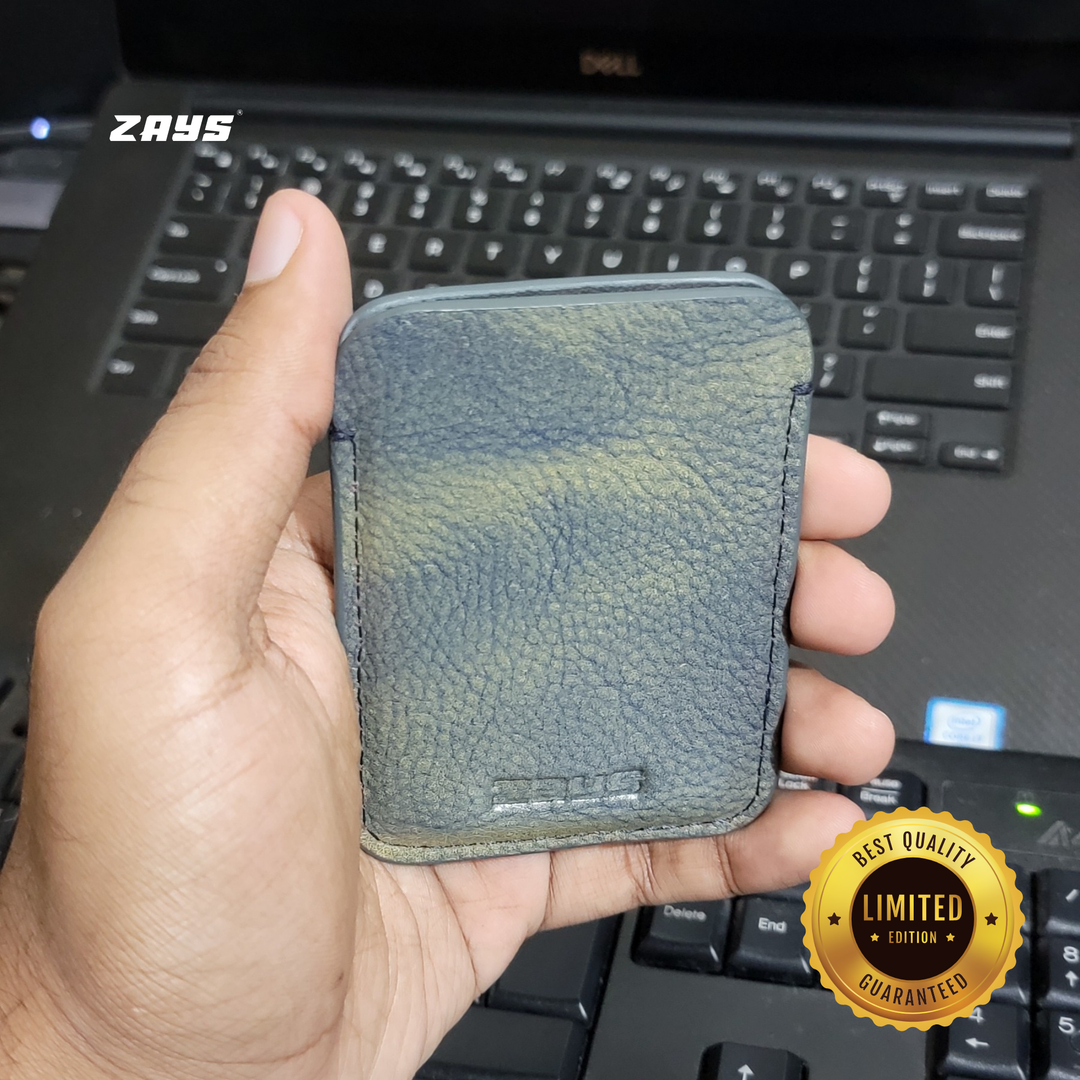 ZAYS Premium Handcrafted Leather Card Holder Mini Wallet for Unisex (Limited Edition) LE01