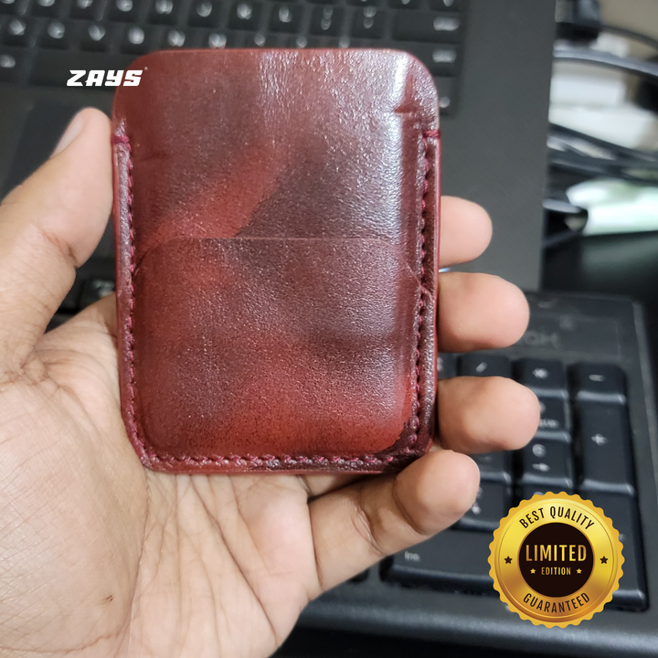 ZAYS Premium Handcrafted Leather Card Holder Mini Wallet for Unisex (Limited Edition) LE02