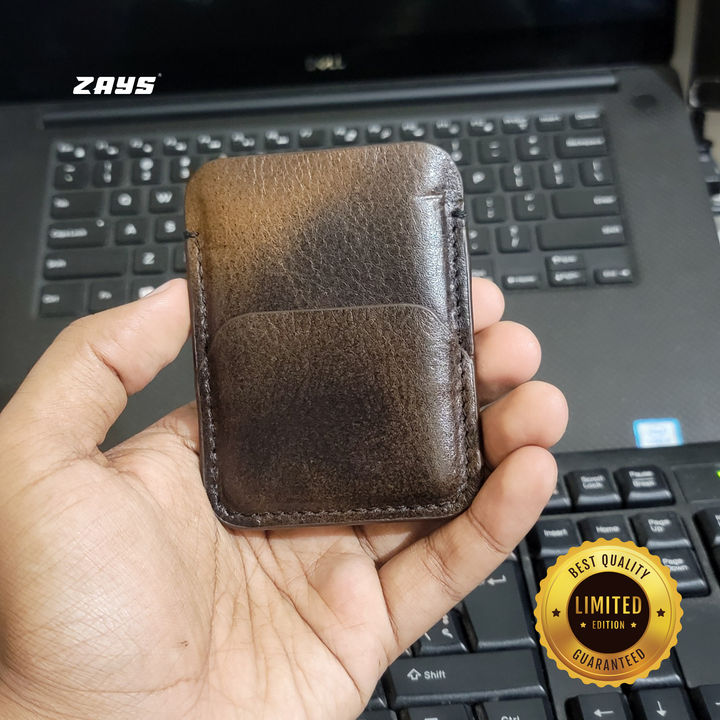 ZAYS Premium Handcrafted Leather Card Holder Mini Wallet for Unisex (Limited Edition) LE03