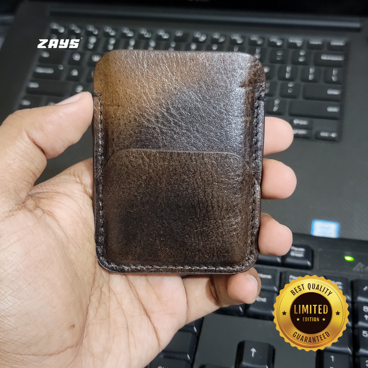 ZAYS Premium Handcrafted Leather Card Holder Mini Wallet for Unisex (Limited Edition) LE03