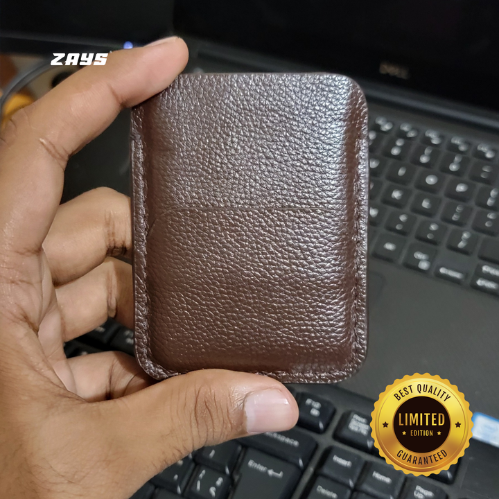 ZAYS Premium Handcrafted Leather Card Holder Mini Wallet for Unisex (Limited Edition) LE04