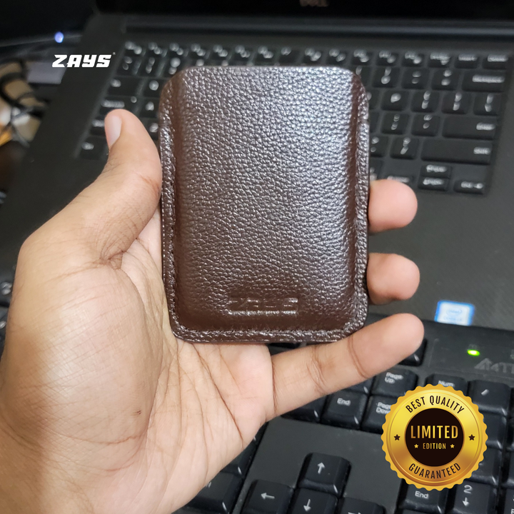 ZAYS Premium Handcrafted Leather Card Holder Mini Wallet for Unisex (Limited Edition) LE04