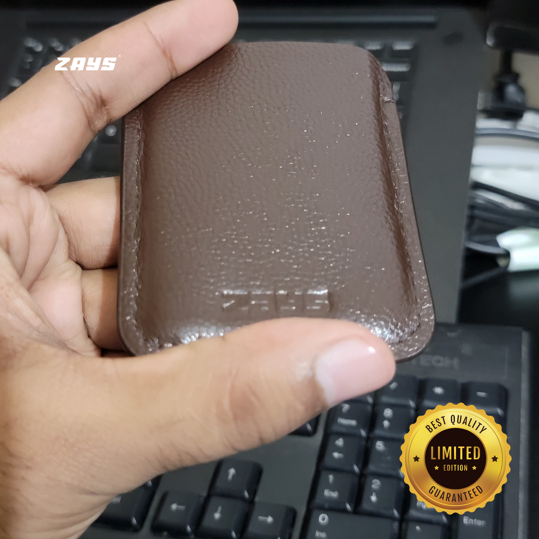 ZAYS Premium Handcrafted Leather Card Holder Mini Wallet for Unisex (Limited Edition) LE04