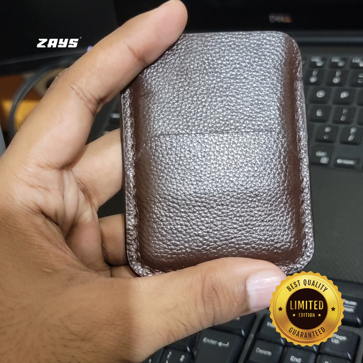 ZAYS Premium Handcrafted Leather Card Holder Mini Wallet for Unisex (Limited Edition) LE04