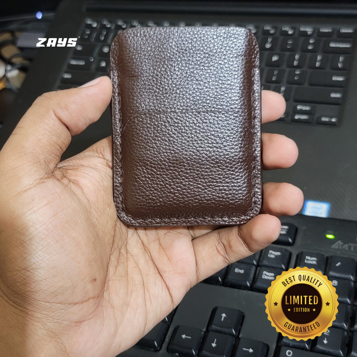 ZAYS Premium Handcrafted Leather Card Holder Mini Wallet for Unisex (Limited Edition) LE04