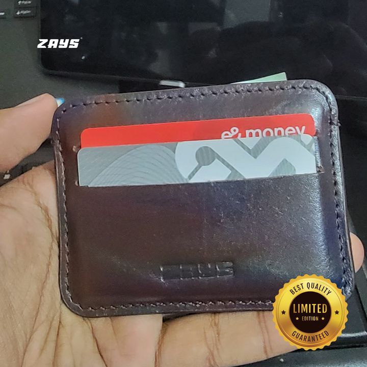 ZAYS Premium Handcrafted Leather Card Holder Mini Wallet for Unisex (Limited Edition) LE05