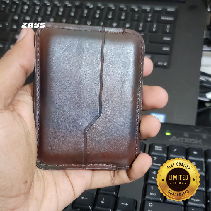 ZAYS Premium Handcrafted Leather Card Holder Mini Wallet for Unisex (Limited Edition) LE05