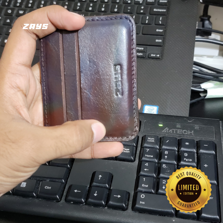 ZAYS Premium Handcrafted Leather Card Holder Mini Wallet for Unisex (Limited Edition) LE05