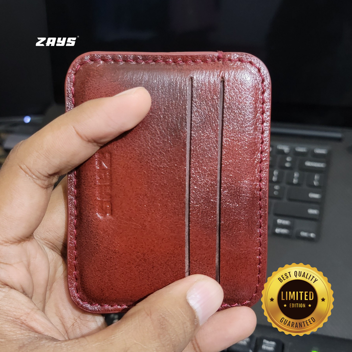 ZAYS Premium Handcrafted Leather Card Holder Mini Wallet for Unisex (Limited Edition) LE06