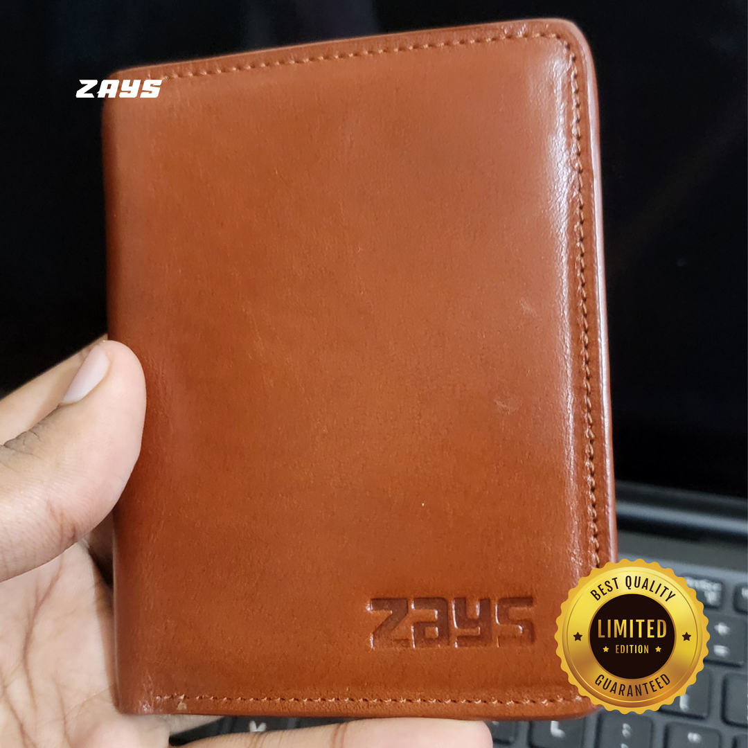 ZAYS Premium Handcrafted Leather Short Wallet for Unisex (Limited Edition) LE08