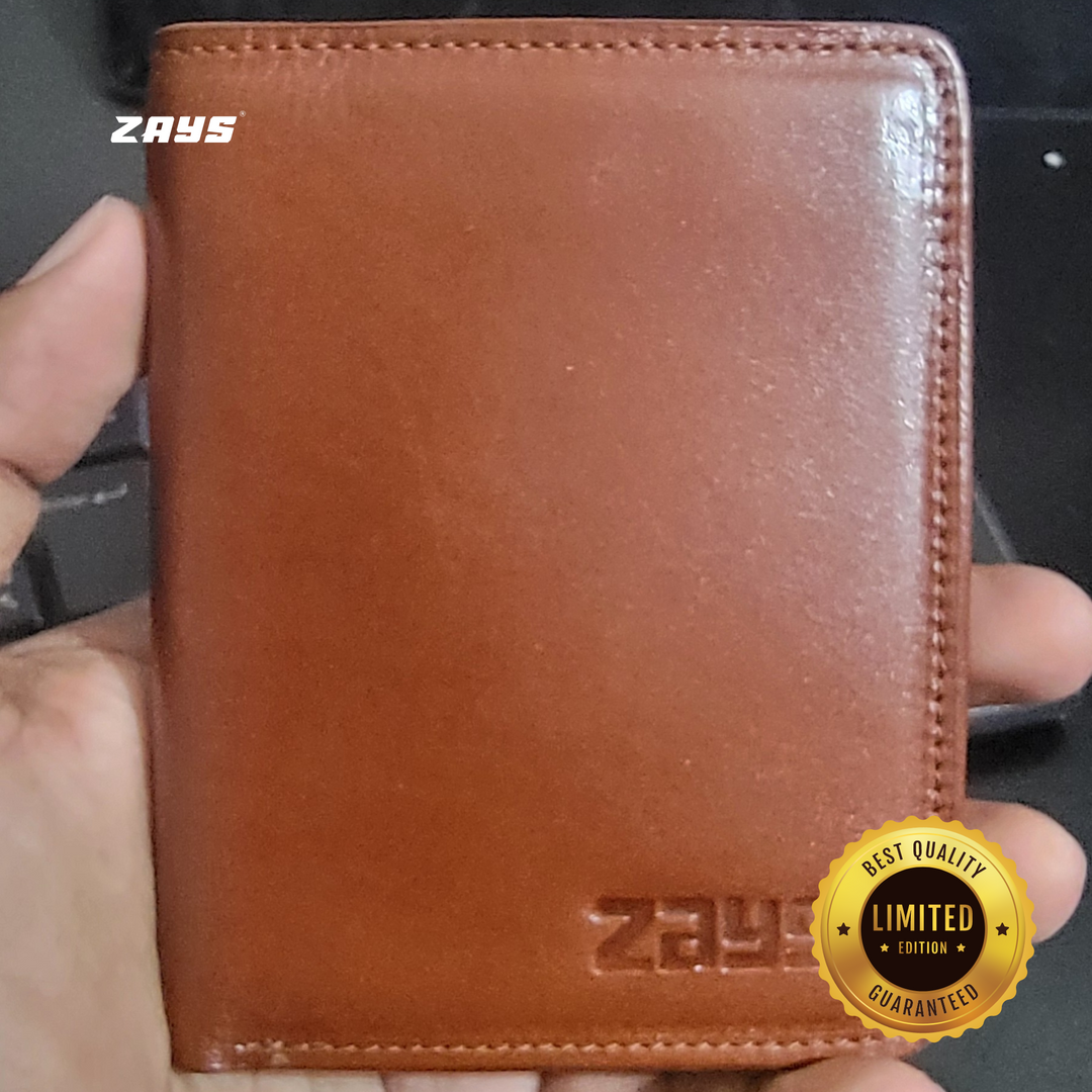 ZAYS Premium Handcrafted Leather Short Wallet for Unisex (Limited Edition) LE08