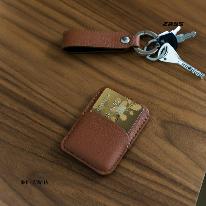 Zays Premium Leather Handcrafted Super Slim Card Holder Mini Wallet