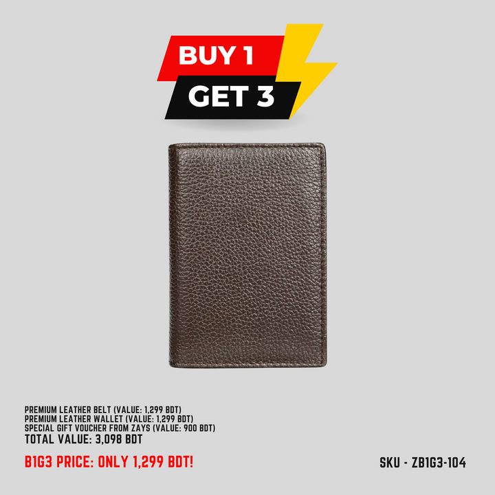 ZAYS B1G3 Offer: Buy Premium Leather Belt & Get Free Card Holder + 900 BDT Gift Voucher | Limited Time in Bangladesh