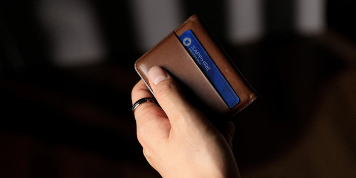 Zays Premium Leather Handcrafted Super Slim Card Holder Mini Wallet