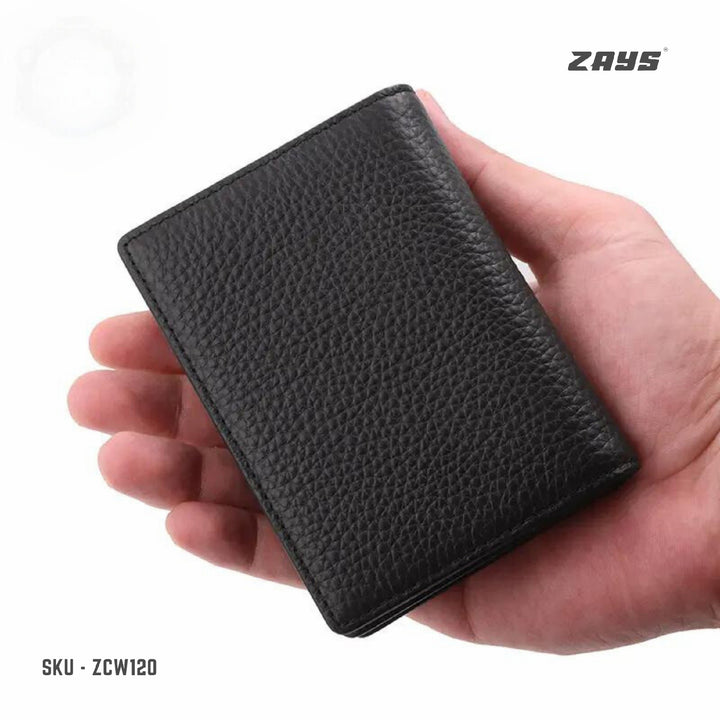 Zays Premium Leather Handcrafted Card Holder Mini Wallet